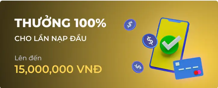 Khuyến mãi thưởng 100% chào mừng thành viên mới tại w88club